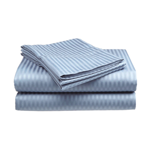 Wrinkle-Free 300 Thread Count Sateen Sheet Set - Light Blue, Twin