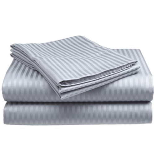 Wrinkle-Free 300 Thread Count Sateen Sheet Set - Silver, Queen