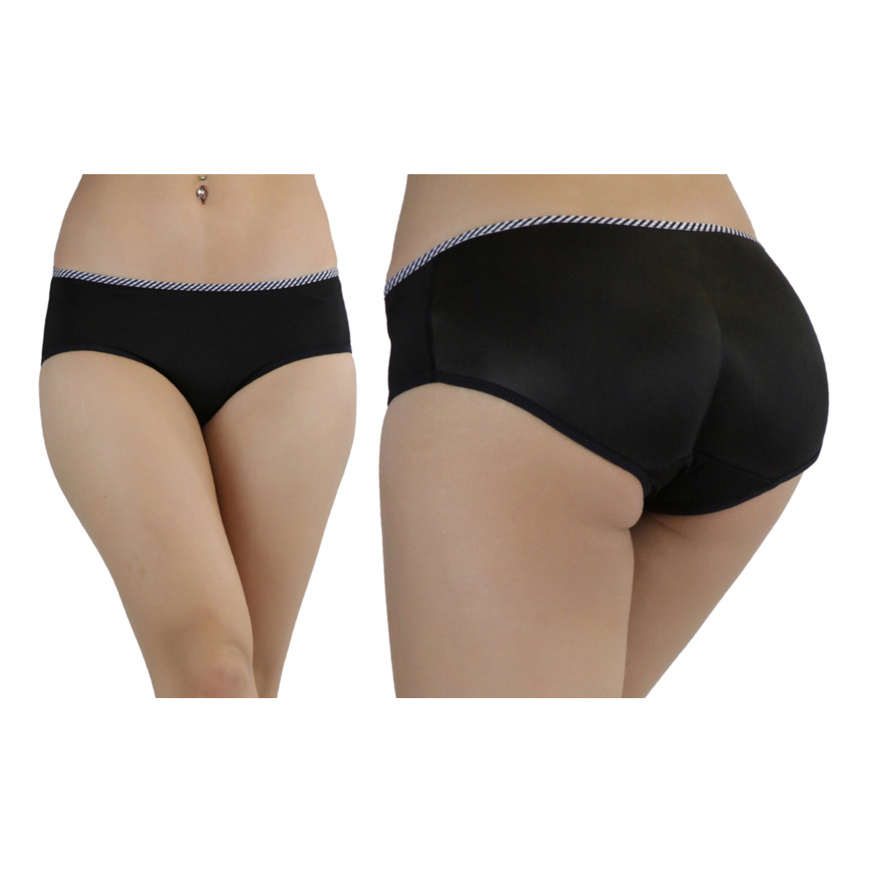 Women's Instant Booty Boosters Padded Panty - Black, L