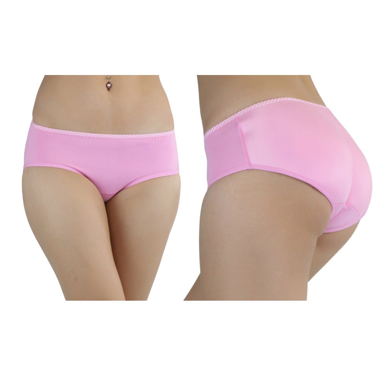Women's Instant Booty Boosters Padded Panty - Pink, L