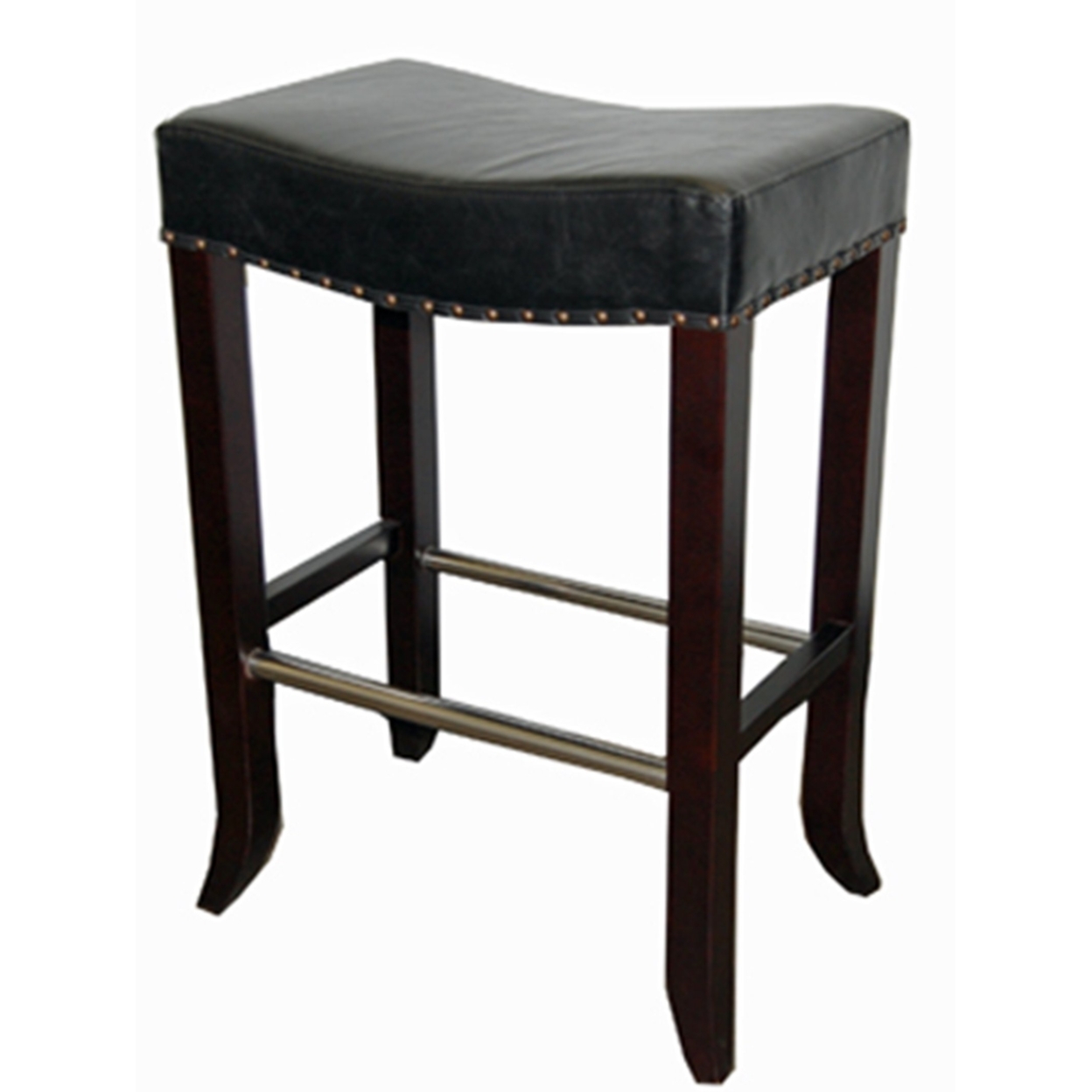 Antique Leather Saddle Counter Stool