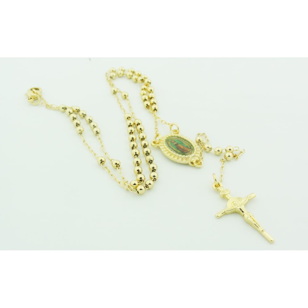 18k Gold Filled Gaudalupe Rosary