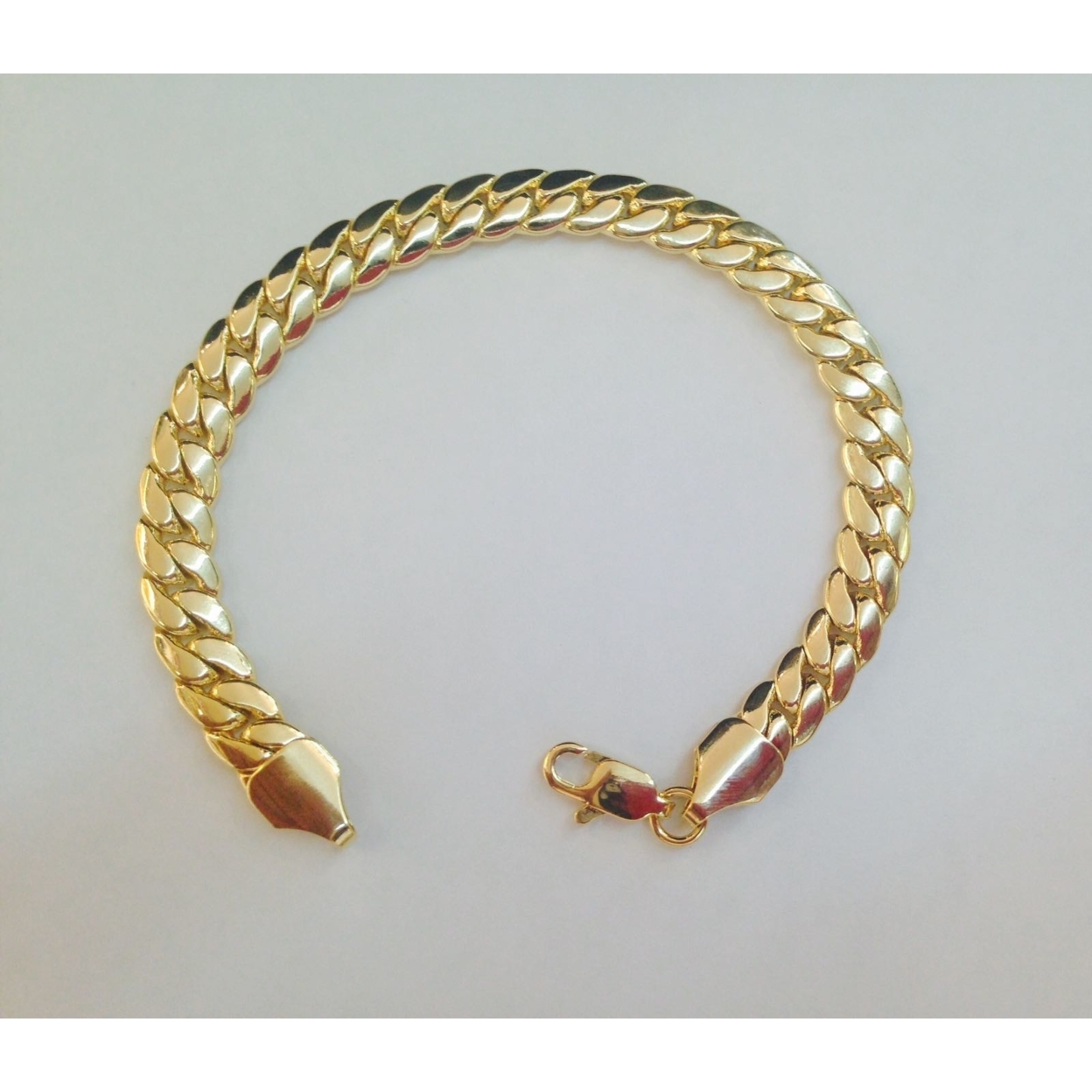 14k Gold Miami Cuban Bracelet 8''