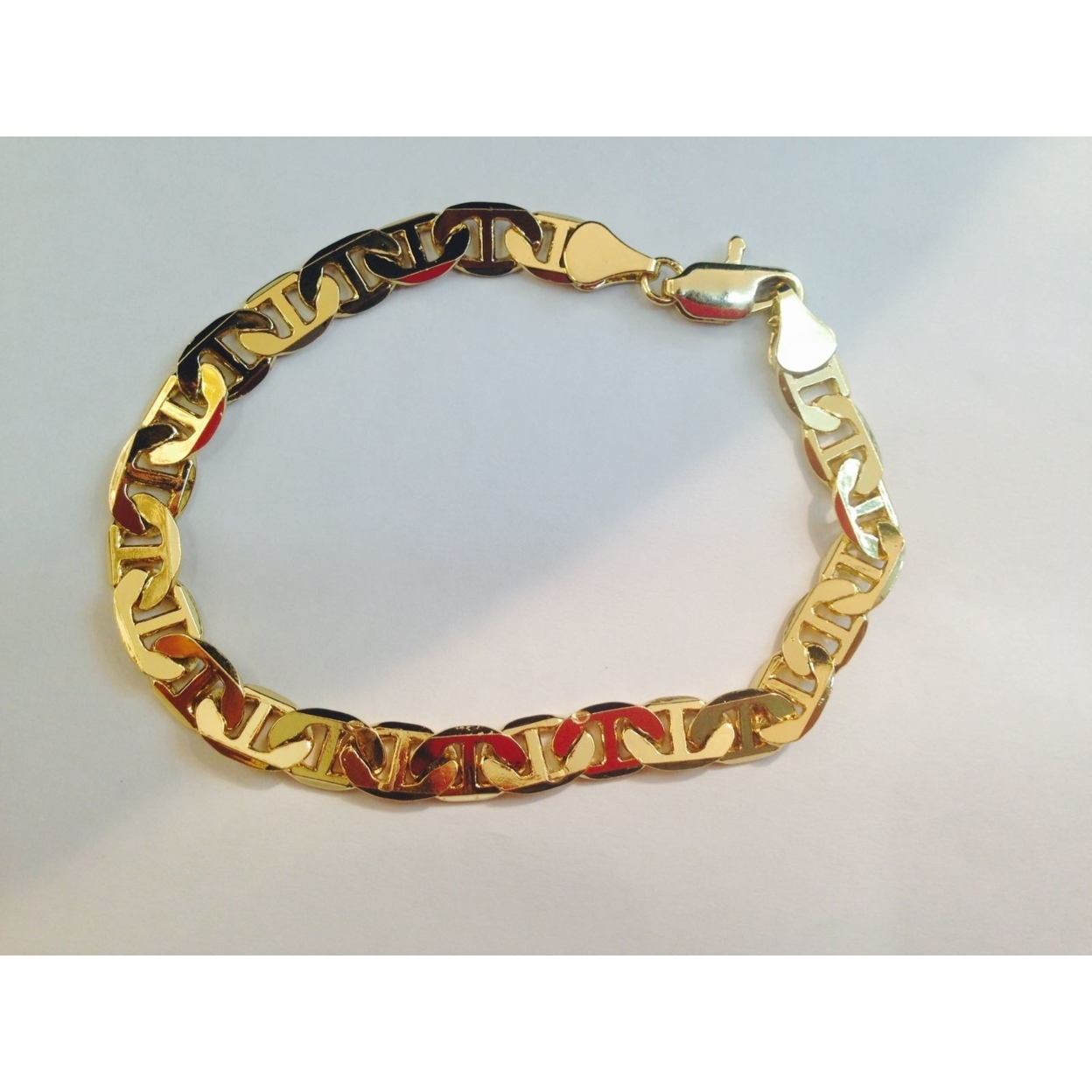 Yellow Mariner Bracelet 8'' In 18K Gold