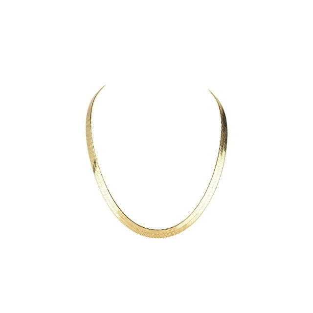 18k Gold Filled Herringbone Flat Chain18 Unisex