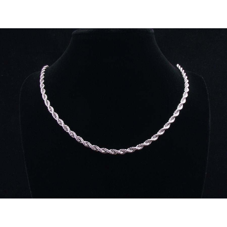 Silver Filled High Polish Finsh 2MM Rope Chain 20 Unisex