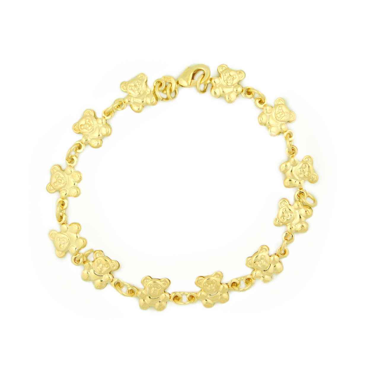 14k Gold Filled Teddy Bracelet 7.5 