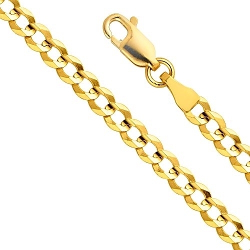 14k Yellow Gold Cuban Link Chain Necklace - Assorted Sizes - 24''