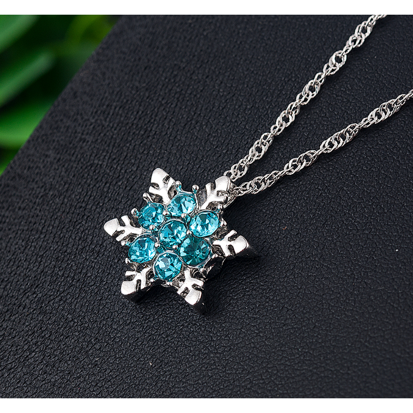 Genuine Blue Star Chain Necklace Silver Filled High Polish Finsh