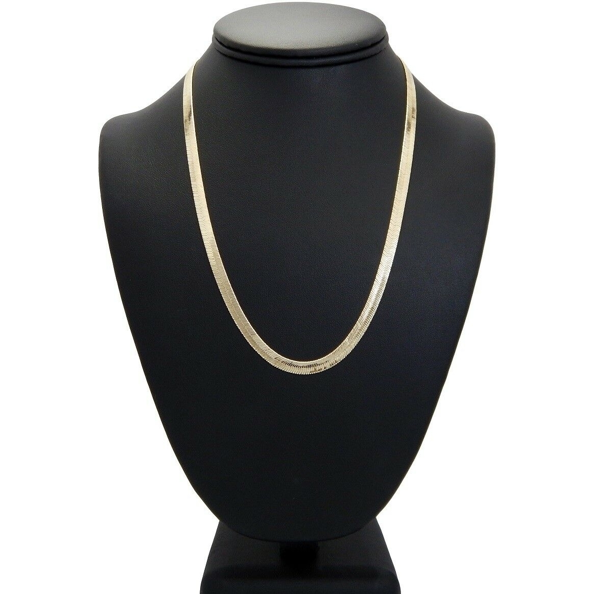 Herringbone Chain Necklace 5mm Width 18 20 24 30 Inch 14K Gold Filled High Polish Finsh High Finish Polished - 8''