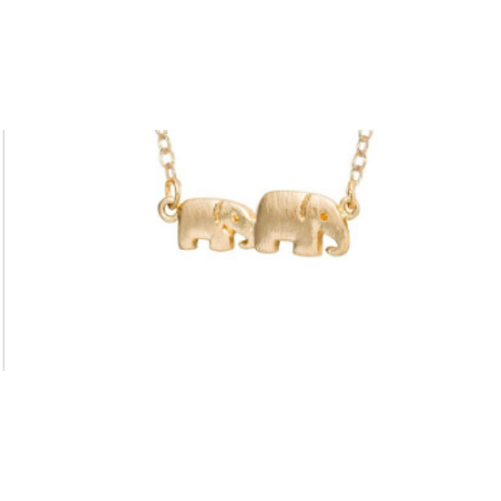 18K GOLD FILLED Elephant Necklace