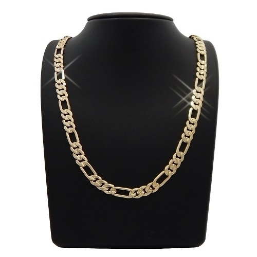 14K Gold Filled Mate Finish Figaro Chain 24