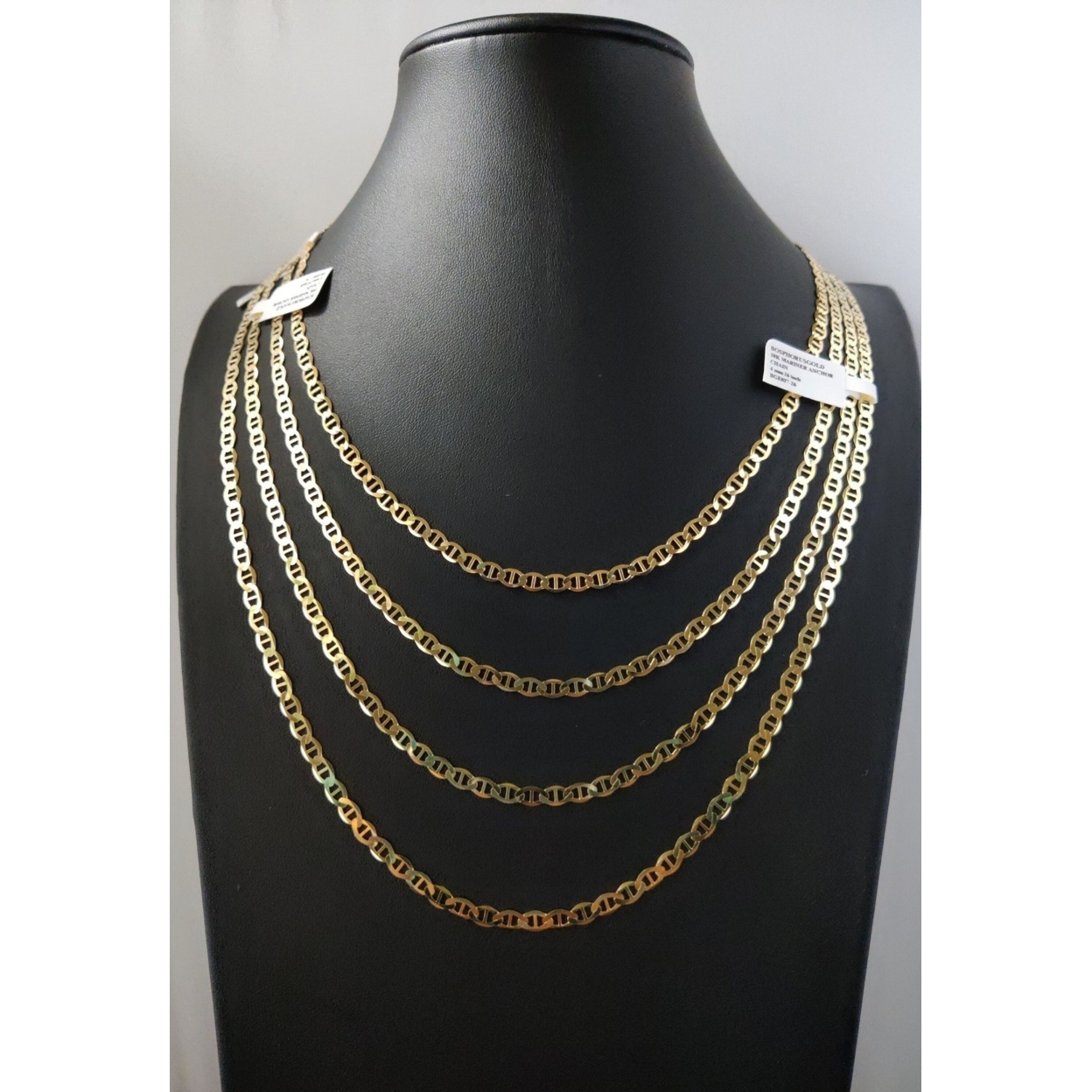 Yellow Gold Filled High Polish Finsh Chain Necklace,Mariner Chain Necklace,Necklace,Gold Necklace, Mariner Necklace, - 22''