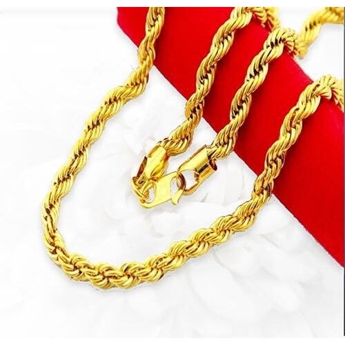 Unisex 14k Gold Filled 2MM Rope Chain 24