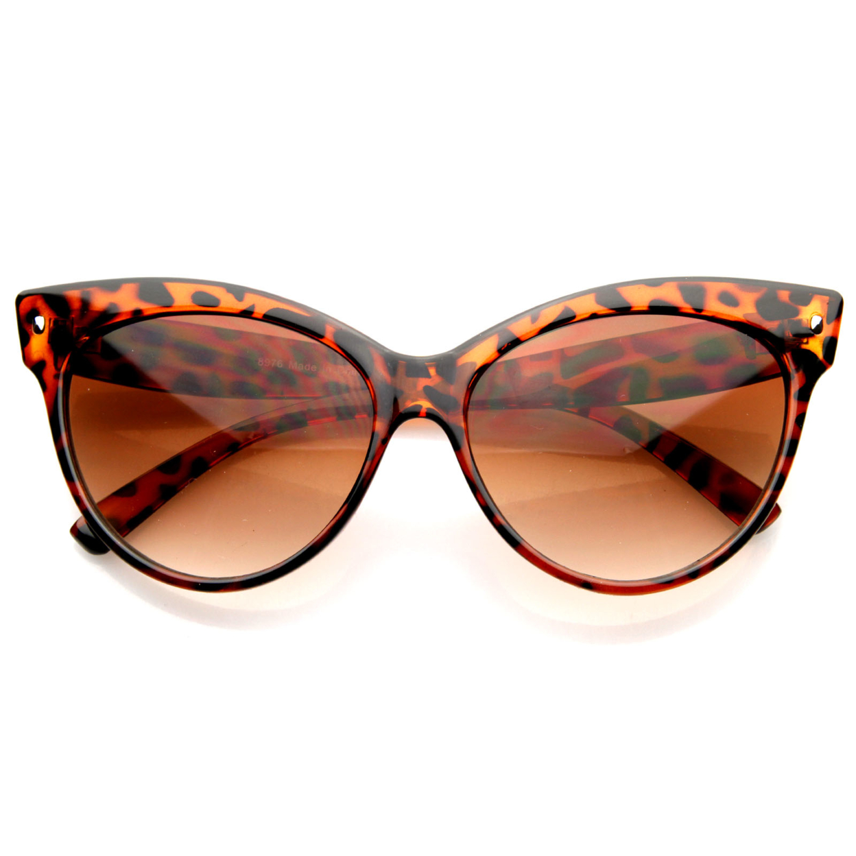 High Pointed Vintage Mod Womens Fashion Cat Eye Sunglasses - 8462 - Tortoise