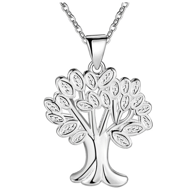 Sterling Silver Tree Of Life Silver Pendant Necklace Tree