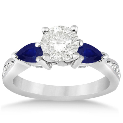 Lab-Created Sapphire And Cubic Zirconia Halo Ring CZ Ring - 9
