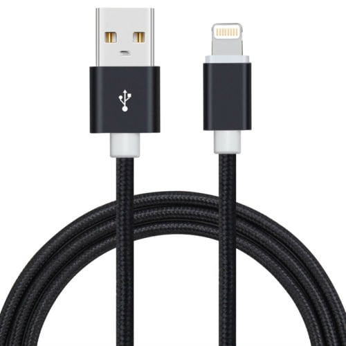 6 FT Heavy Duty Braided 8 Pin USB Charger Cable Cord For Apple IPhone - Black, 5