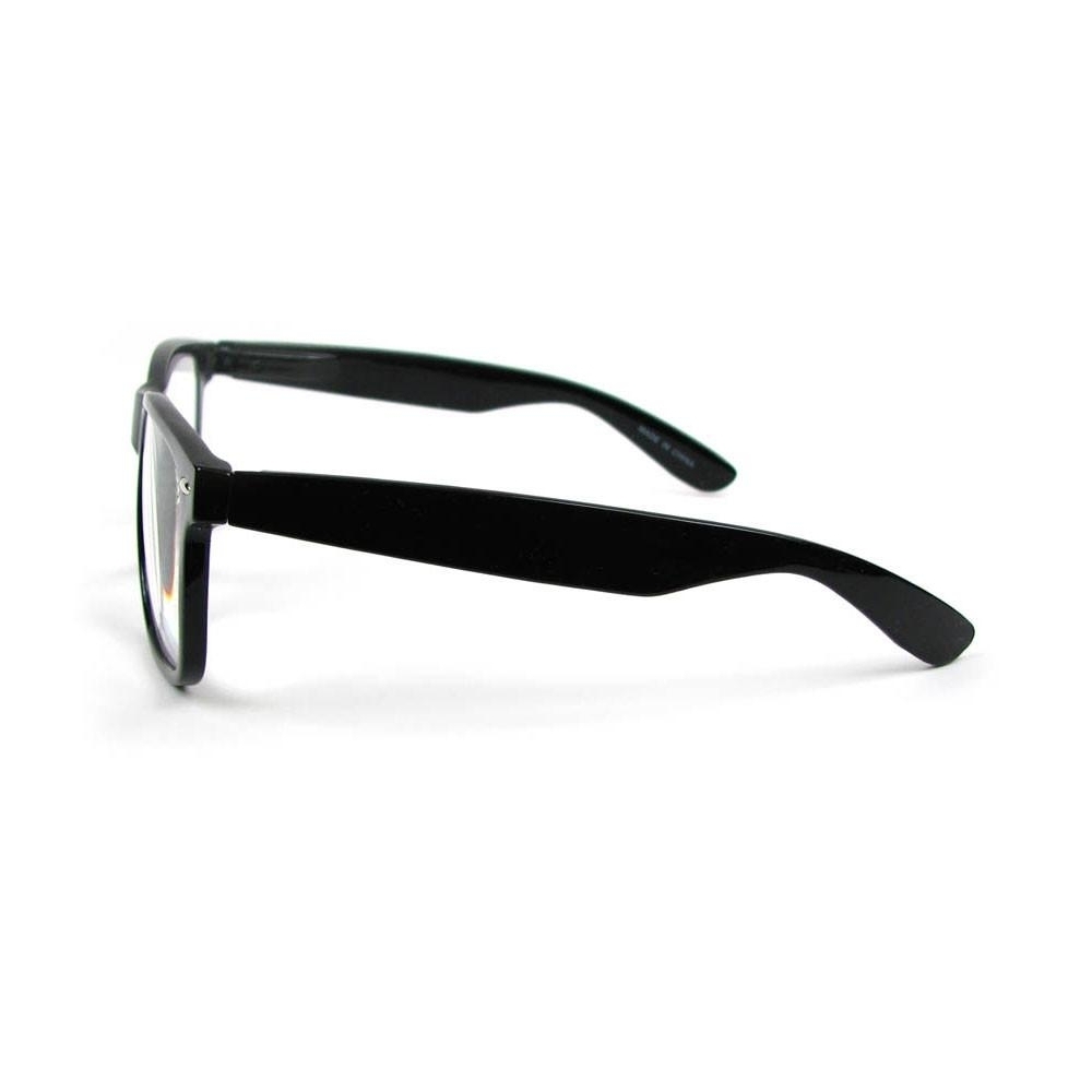 Black Large Classic Frame Reading Glasses Nerd Geek Retro Vintage Style Fashion Readers 100-300 - +2.50