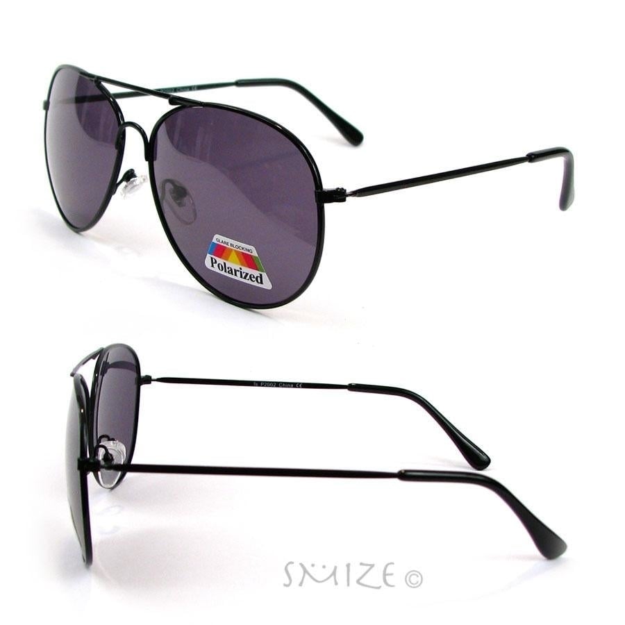 Aviator Polarized Unisex Sunglasses Glare Blocking - Gold Black