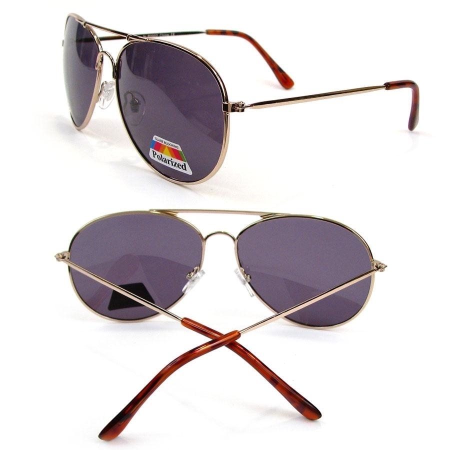 Aviator Polarized Unisex Sunglasses Glare Blocking - Black