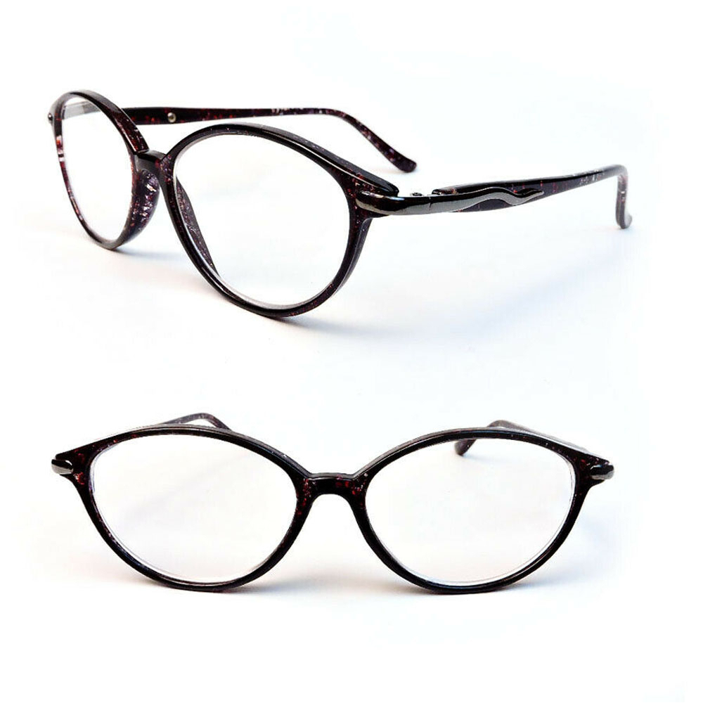 Cat Eye Colorful Tortoise Hipster Women's Reading Glasses - Black, +3.50