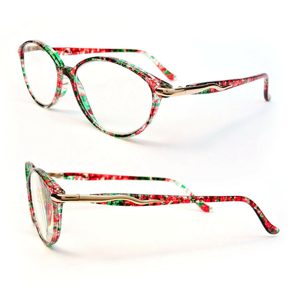Cat Eye Colorful Tortoise Hipster Women's Reading Glasses - Green, +1.50
