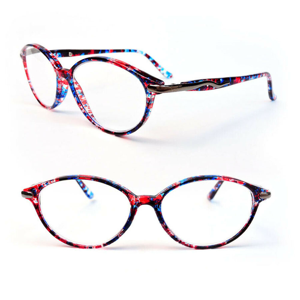 Cat Eye Colorful Tortoise Hipster Women's Reading Glasses - Blue, +1.50