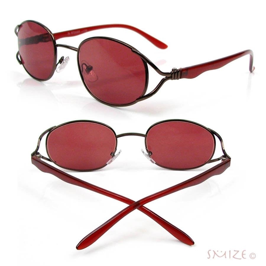 Sun Readers Metal Rim Single Vision Oval Reading Sunglasses - Brown, +2.25