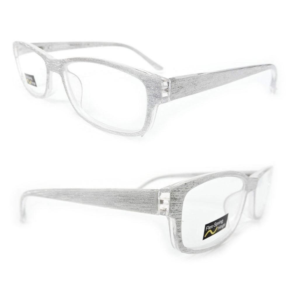 Reading Glasses Glitter Fashion Frame Sparkling Women's Readers + Case - Silver, +2.75
