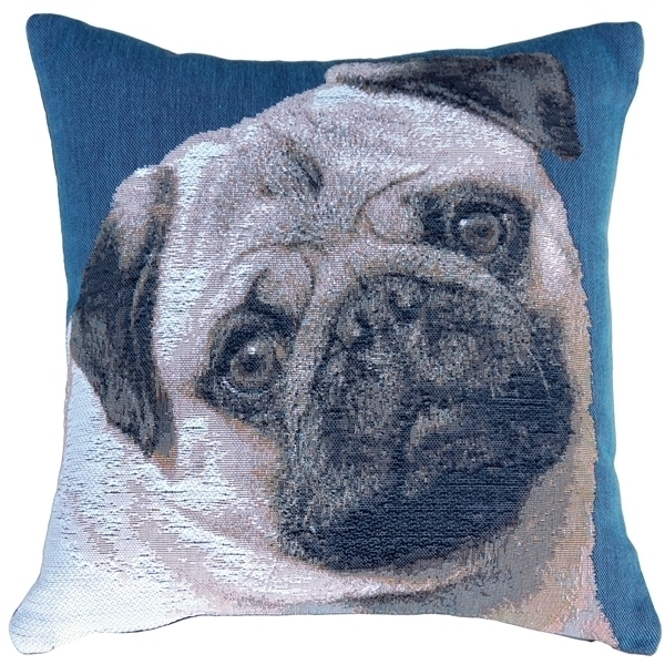Pillow Decor - Pug Pillow 14x14 French Tapestry Throw Pillow