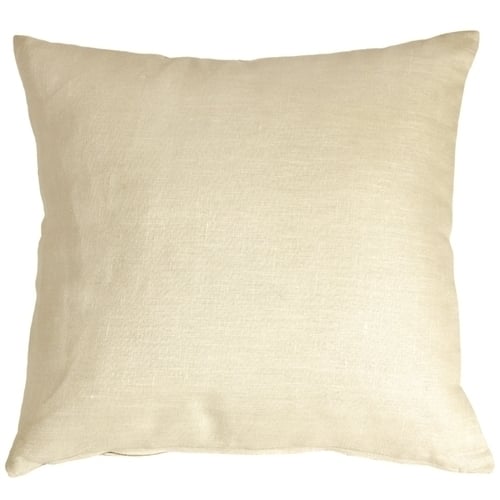 Pillow Decor - Tuscany Linen Cream 17x17 Throw Pillow