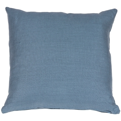 Pillow Decor - Tuscany Linen Wedgewood Blue 20x20 Throw Pillow