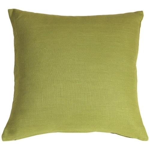 Pillow Decor - Tuscany Linen Apple Green 17x17 Throw Pillow