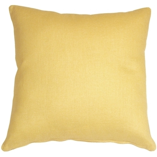 Pillow Decor - Tuscany Linen Banana Yellow 20x20 Throw Pillow