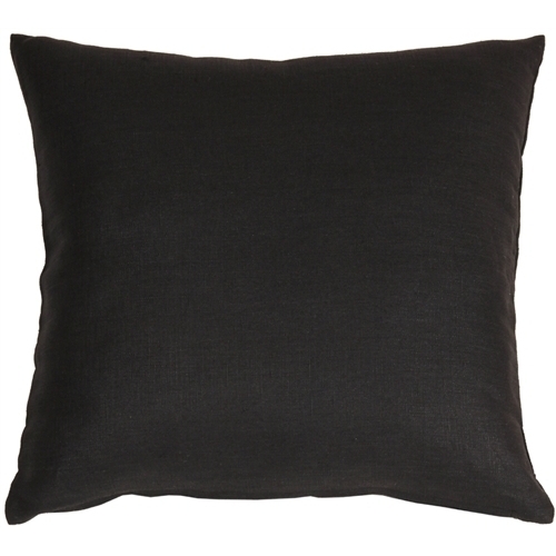 Pillow Decor - Tuscany Linen Black 20x20 Throw Pillow