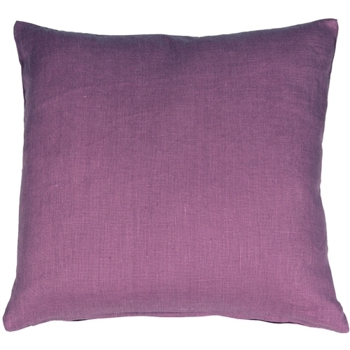 Pillow Decor - Tuscany Linen Purple 17x17 Throw Pillow