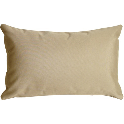 Pillow Decor - Sunbrella Antique Beige 12x19 Outdoor Pillow