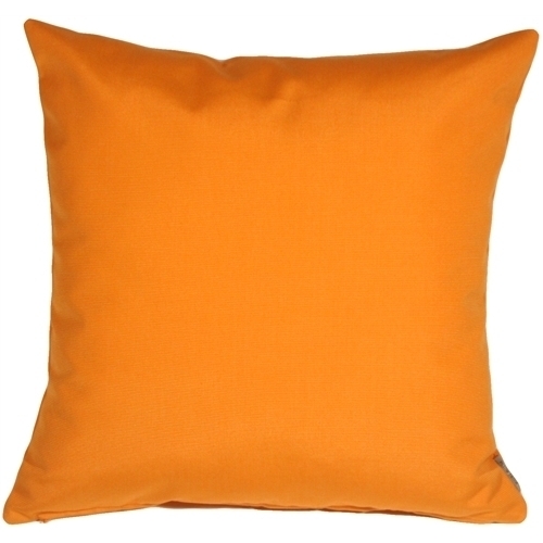 Pillow Decor - Sunbrella Tangerine Orange 20x20 Outdoor Pillow