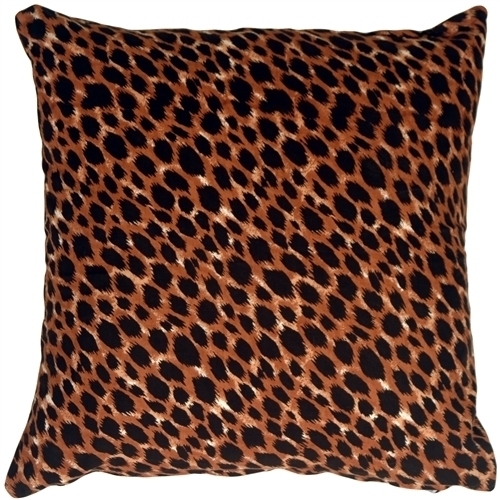 Pillow Decor - Cheetah Print Cotton Small Throw Pillow
