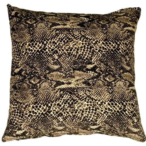 Pillow Decor - Snake Print Cotton Large Throw Pillow