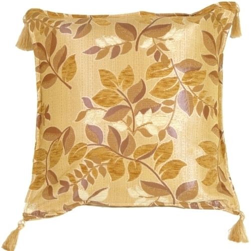 Pillow Decor - Leaf Textures In Neutral And Cream Throw Pillow