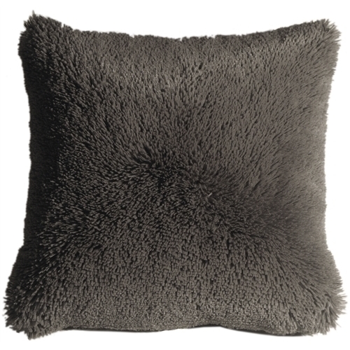 Pillow Decor - Soft Plush Gray 20x20 Throw Pillow