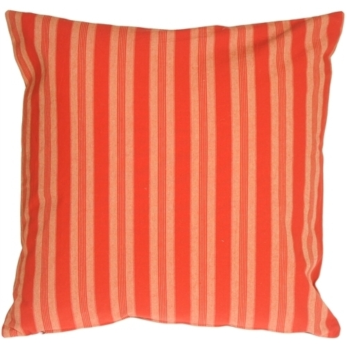 Pillow Decor - Tuscan Stripes In Red Throw Pillow