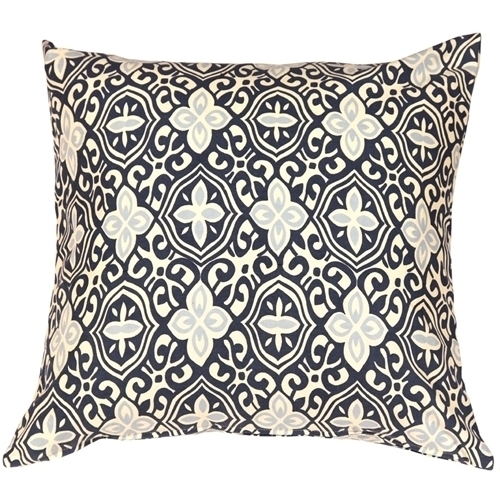 Pillow Decor - Alhambra Handprint Indigo 22X22 Throw Pillow