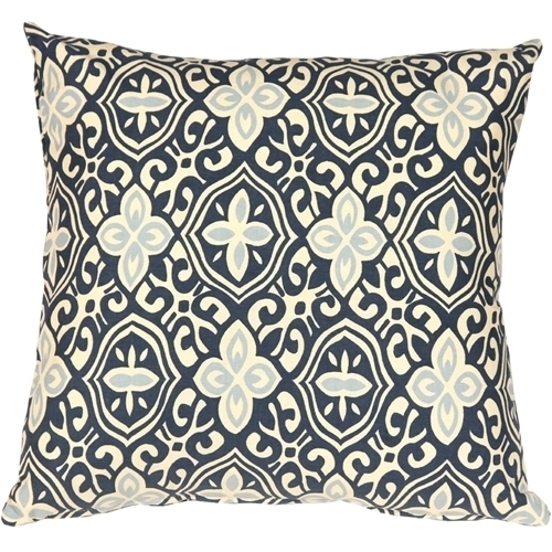 Pillow Decor - Alhambra Handprint Indigo 18X18 Throw Pillow