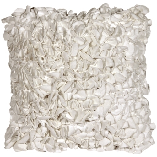 Pillow Decor - Summer Blossom White 18x18 Throw Pillow