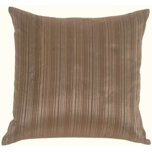 Pillow Decor - Fine Stripe In Silver Blue Silk Accent Pillow