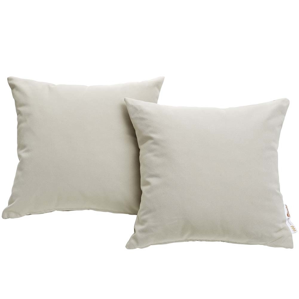Beige Summon 2 Piece Outdoor Patio Pillow Set