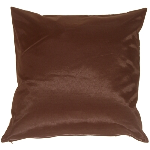 Pillow Decor - Brown With White Spring Flower And Ferns Pillow 16x16